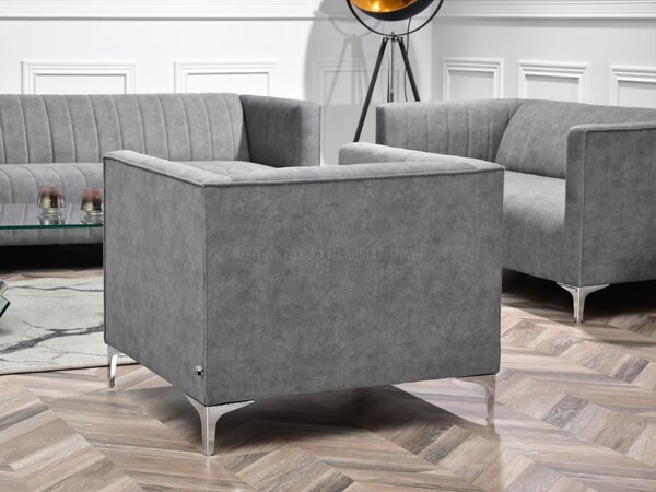 Relaxační křeslo Rotundas (šedá). Akce -10%