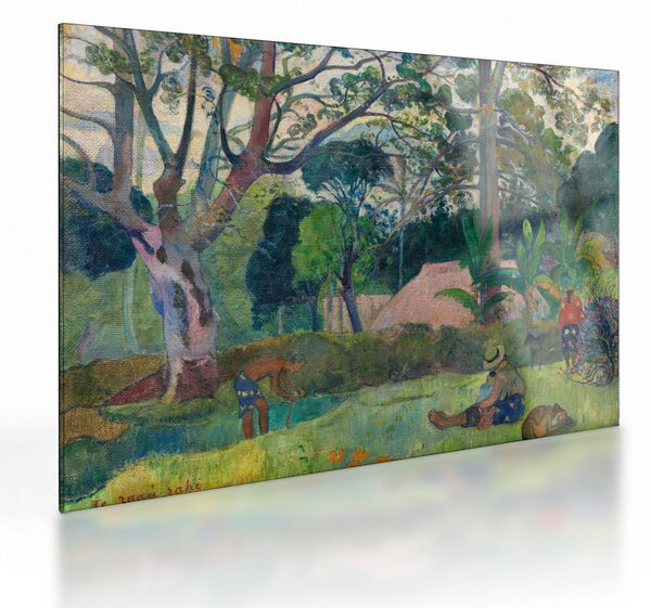 Skleněný obraz - Paul Gauguin, Te raau rahi (The Big Tree), reprodukce (70x50 cm)