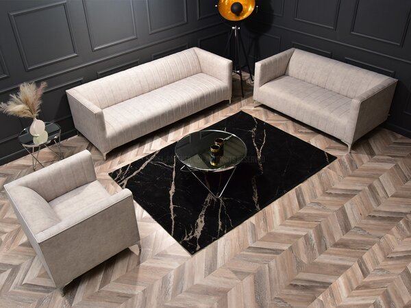 Relaxační křeslo Rotundas (písková + chrom). Akce -10%