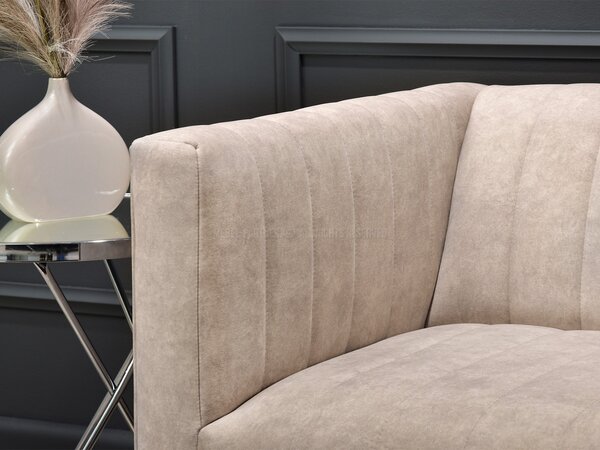 Relaxační křeslo Rotundas (písková + chrom). Akce -10%