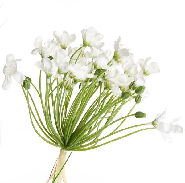 Umělá rostlina ONION GRASS 120 cm Bílá