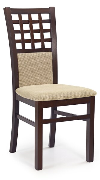 Jídelní židle Hema533, tmavý ořech/béžová