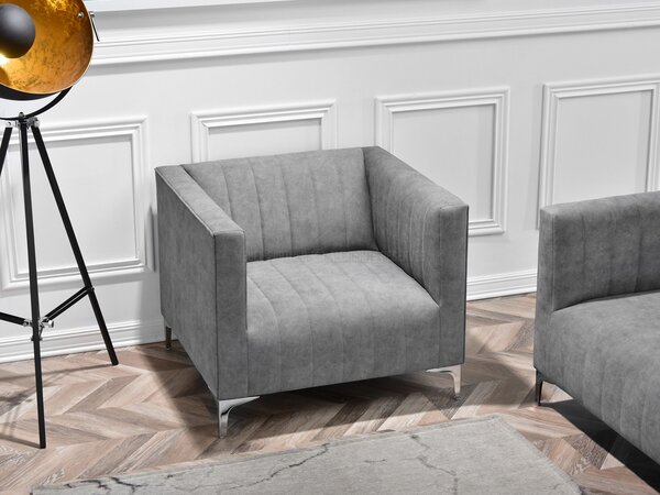 Relaxační křeslo Rotundas (šedá). Akce -10%