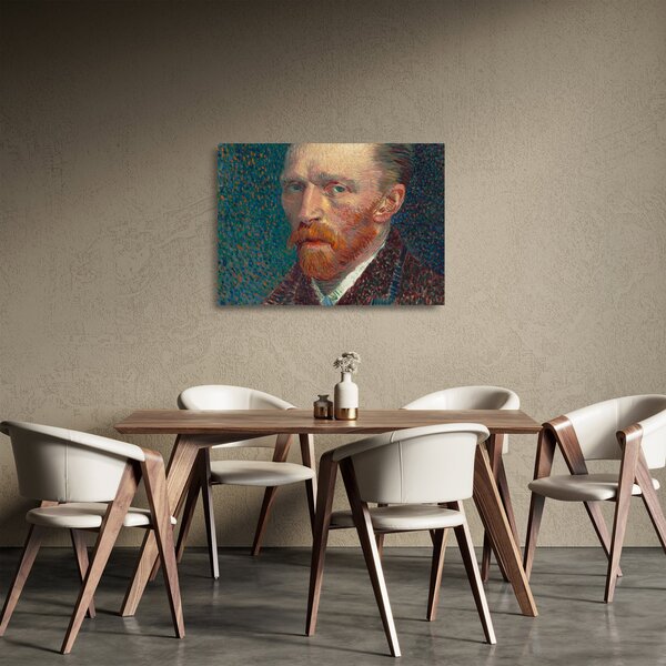 Skleněný obraz - Vincent van Gogh, Self-Portrait, reprodukce (70x50 cm)