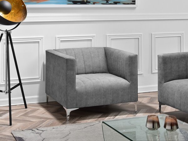 Relaxační křeslo Rotundas (šedá). Akce -10%