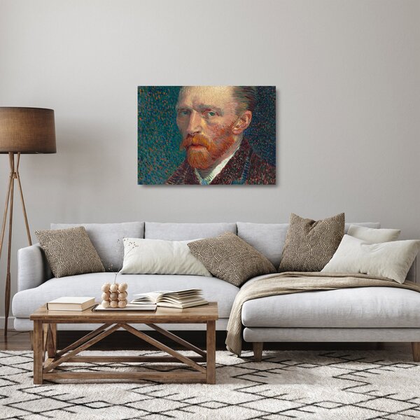 Skleněný obraz - Vincent van Gogh, Self-Portrait, reprodukce (70x50 cm)