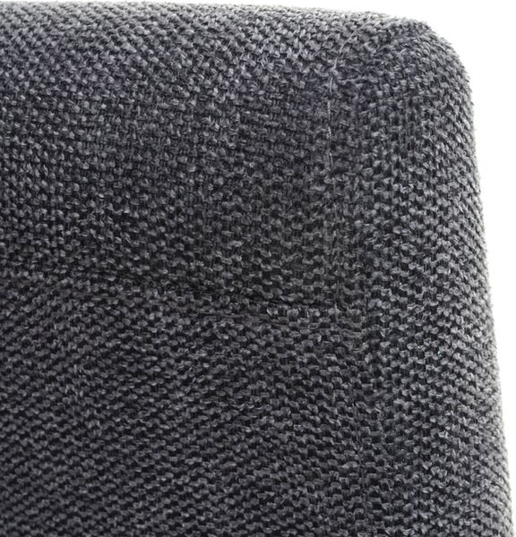 Sada 6 jídelních židlí Kuchyňská židle Littau Textil, antracitově šedá, světlé nohy