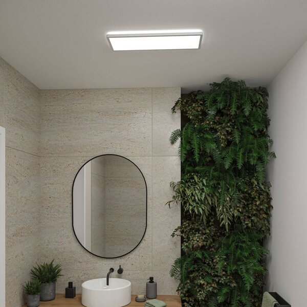 Paulmann LED panel Atria Shine, bílý, délka 56 cm, IP44, Bílá / opál, Pracovna / kancelář, Plast, Moderní