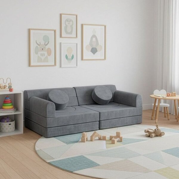 Designová modulární pohovka pro děti 150 cm, šalvějová