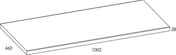 Elita deska 100.8x46 cm dub RE05100002S780