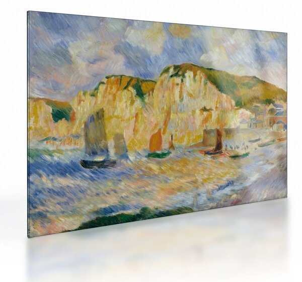 Skleněný obraz - Auguste Renoir, Sea and Cliffs, reprodukce (70x50 cm)