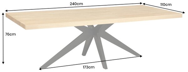 Jídelní stůl ZEUS 240 CM dubová dýha Nábytek | Jídelní prostory | Jídelní stoly | 180 cm a více