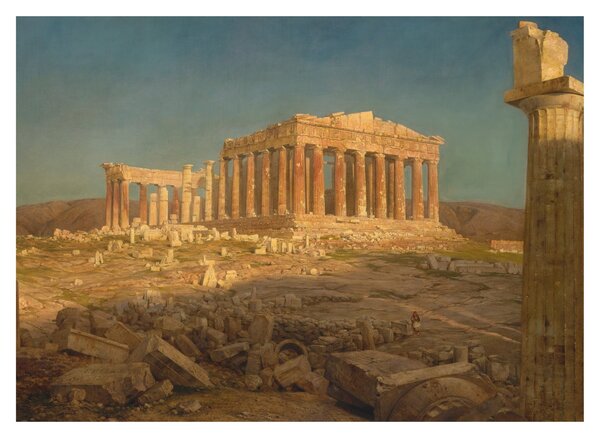 Skleněný obraz - Frederic Edwin Church, The Parthenon, reprodukce (70x50 cm)