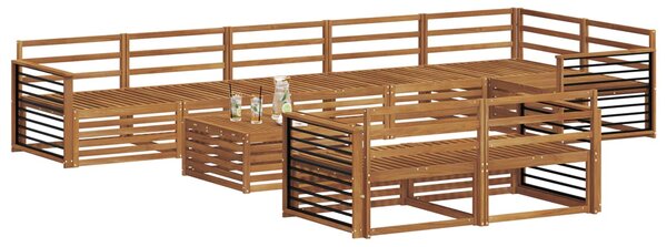 Venkovní pohovková souprava 9 ks Přírodní Masivní akátové dřevo 3373709
