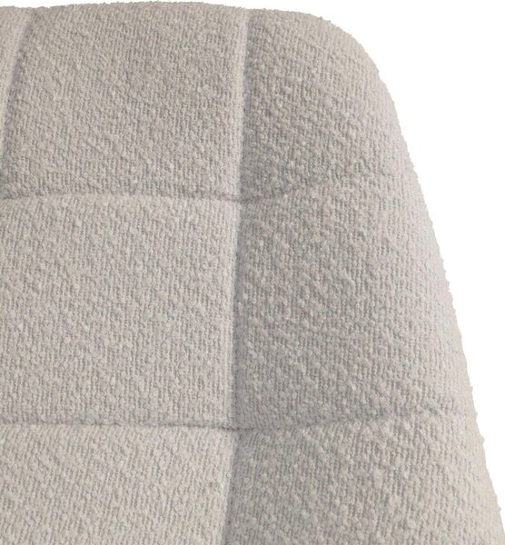 Jídelní židle HWC-A60, kuchyňská otočná židle, ocel Tkanina /textil bouclé (450g/m²) béžová