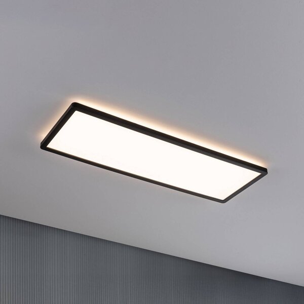 Paulmann LED panel Atria Shine, černý, délka 56 cm, IP44, Černá, Pracovna / kancelář, Plast, Moderní