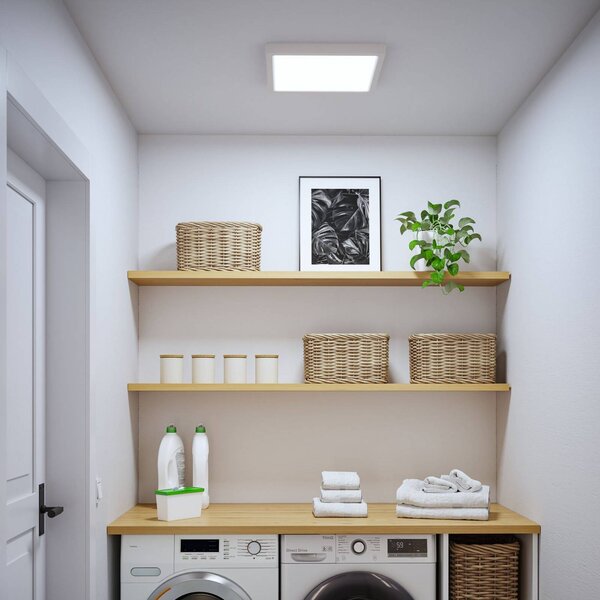 Paulmann LED panel Abia 2, délka 40 cm, bílý, plast, Bílá / opál, Obývací pokoj / jídelna, Plast, Moderní