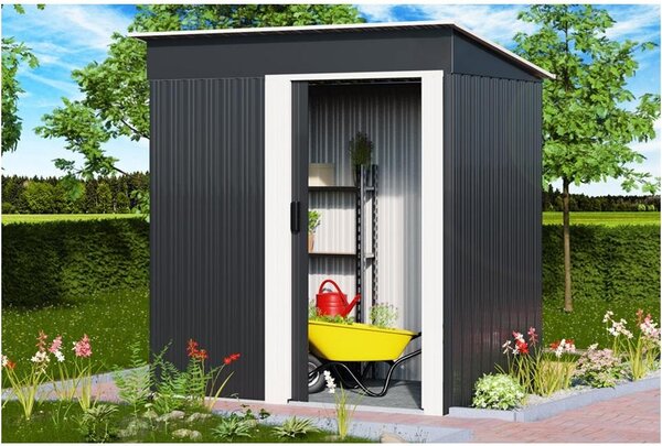 Bc-elec - 5662-0504 Kovový zahradní domek Pozinkovaný ocelový zahradní domek 162 x 86 x 181cm