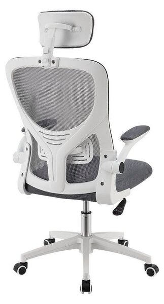 Ergonomická kancelářská židle, šedá/bílá, síťovina
