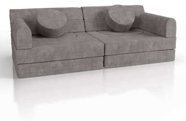 Designová modulární pohovka pro děti 150 cm, šedá