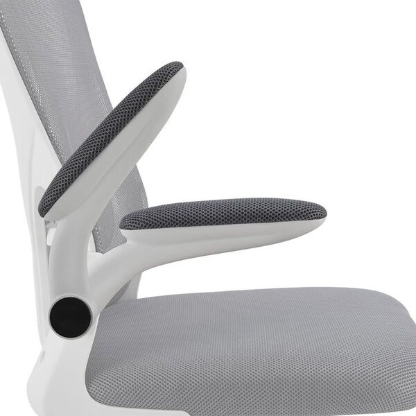 Ergonomická kancelářská židle, šedá/bílá, síťovina