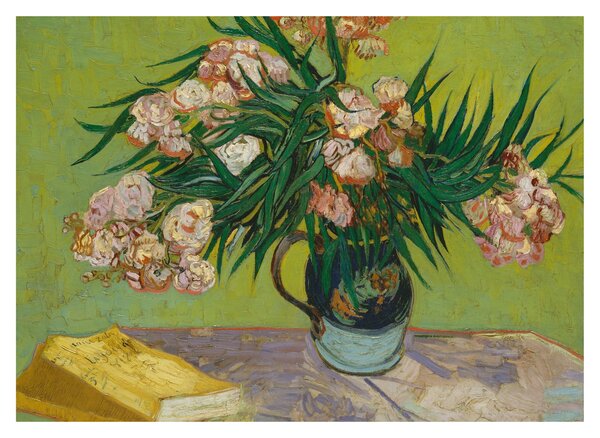 Skleněný obraz - Vincent van Gogh, Oleanders, reprodukce (70x50 cm)