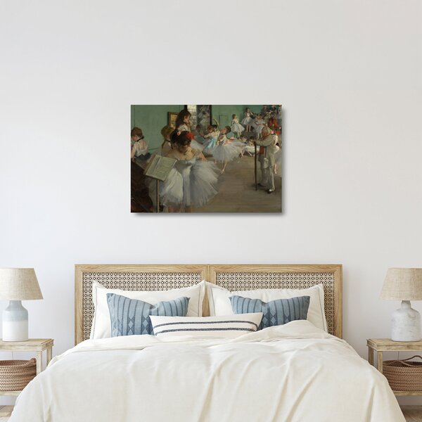 Skleněný obraz - Edgar Degas, The Dance Class, reprodukce (70x50 cm)