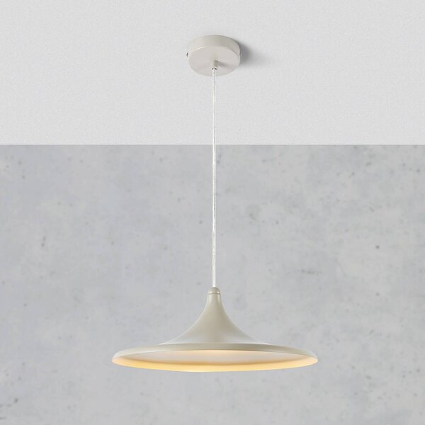 Markslöjd LED závěsné světlo BEAM, béžové, hliník, Ø 37 cm, stmívatelný, Krémová / jantar, Obývací pokoj / jídelna, Hliník, Moderní