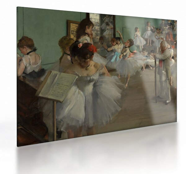 Skleněný obraz - Edgar Degas, The Dance Class, reprodukce (70x50 cm)