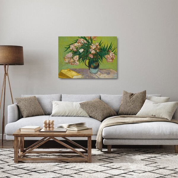 Skleněný obraz - Vincent van Gogh, Oleanders, reprodukce (70x50 cm)