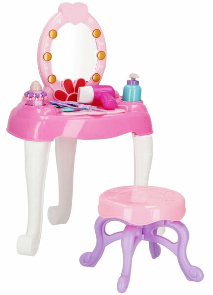 Dětský toaletní stolek ze zrcedlem + příslušenství 19v1 SPRINGOS DRESSER
