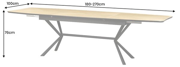 Rozkládací jídelní stůl GRANDEZZA 180-270 CM dubová dýha Nábytek | Jídelní prostory | Jídelní stoly | Rozkládací