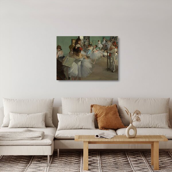 Skleněný obraz - Edgar Degas, The Dance Class, reprodukce (70x50 cm)