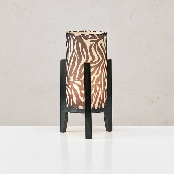 Markslöjd Stolní lampa Eruca, černá/bílá, látka, E27, stmívatelný, Černá, Obývací pokoj / jídelna, Textil / tkanina / hedvábí, Moderní