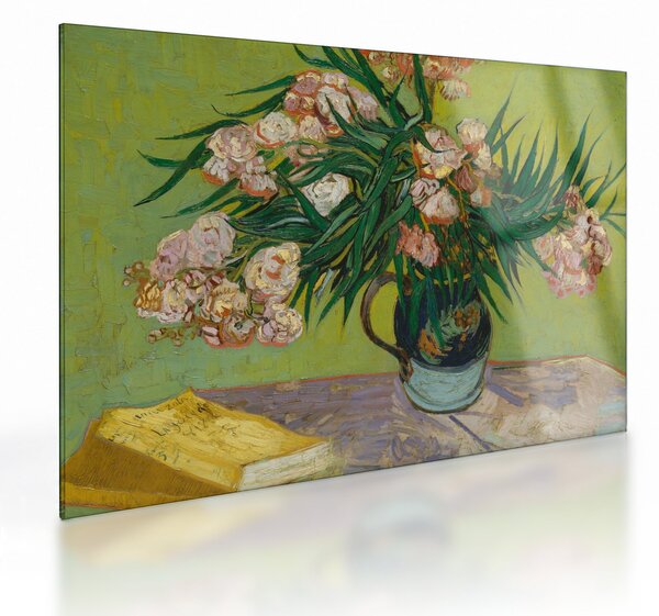Skleněný obraz - Vincent van Gogh, Oleanders, reprodukce (70x50 cm)