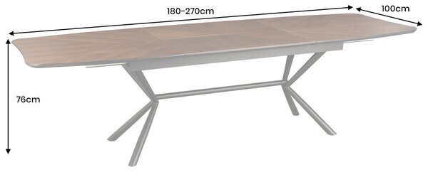 Rozkládací jídelní stůl GRANDEZZA 180-270 CM ořechová dýha Nábytek | Jídelní prostory | Jídelní stoly | Rozkládací