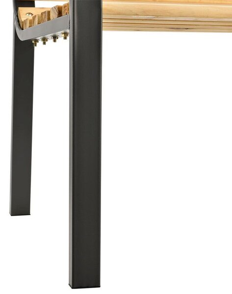 Zahradní lavice 120 cm, dřevo/ocel, 2místná