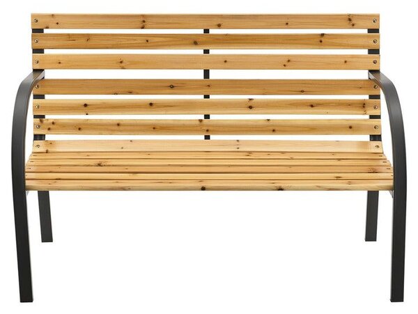 Zahradní lavice 120 cm, dřevo/ocel, 2místná