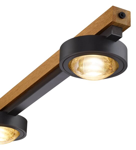 Buschwerk Závěsné světlo HerzBlut Beam, olejovaný dub, stmívatelné, stmívatelný, Světlé dřevo, Obývací pokoj / jídelna, kov, Moderní