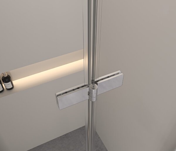 Erga Bern, 1-křídlé dělené sprchové dveře do otvoru 70x195 cm, 6mm čiré sklo, chromový profil, ERG-V02-BERN-D070-CR