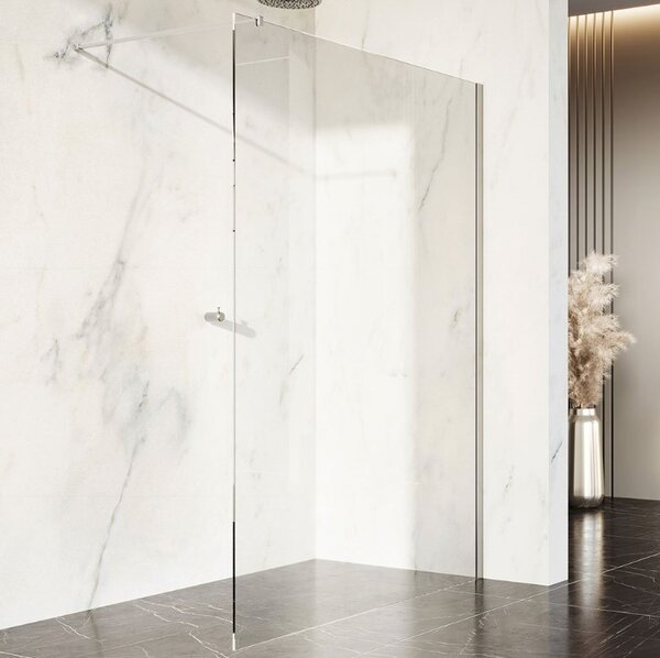 Erga Paris, sprchová zástěna Walk-In 160x200 cm, 8mm čiré sklo, chromový profil, ERG-V02-PARIS-160x200-CL-CR