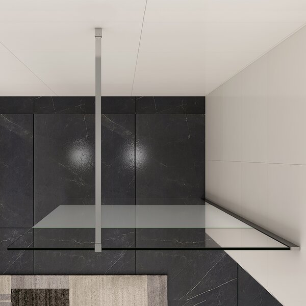 SONNI Sprchový kout Walk in Sprchový kout 90x200cm s 8mm Nano ESG, částečně satinovaný