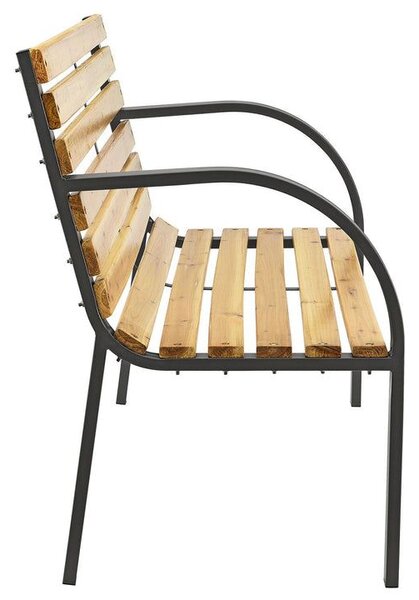 Zahradní lavice 120 cm, dřevo/ocel, 2místná