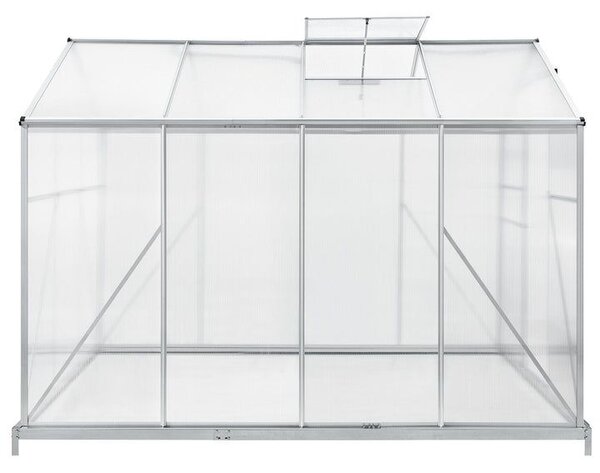 Polykarbonátový skleník 253 × 190 cm (4,75 m²) se základnou