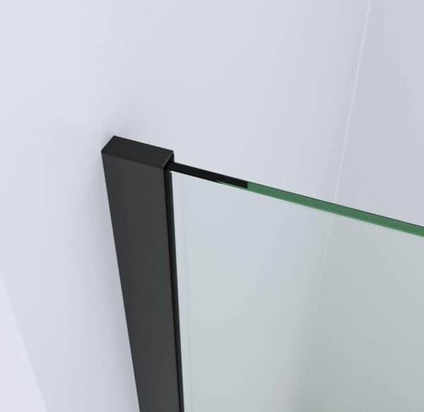 Erga Paris, sprchová zástěna Walk-In 70x200 cm, 8mm čiré sklo, černý profil, ERG-V02-PARIS-070x200-CL-BK