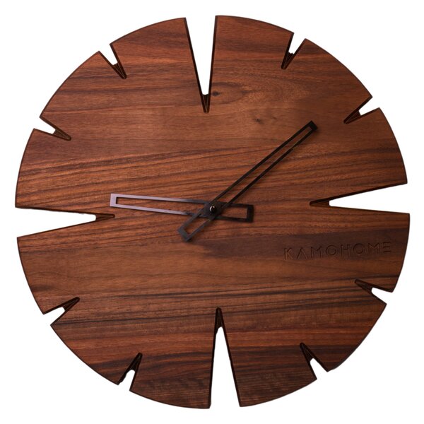 Kamohome Dřevěné nástěnné hodiny APUS Průměr hodin: 30 cm, Materiál: Jasan