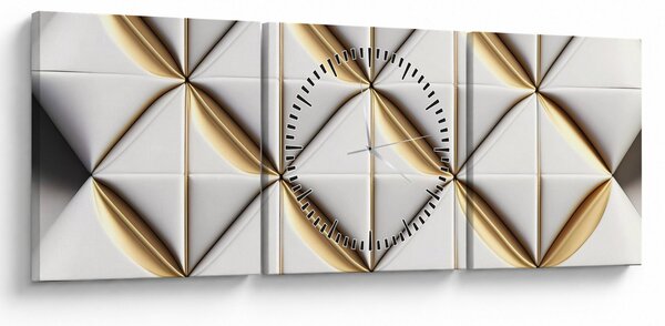 Obraz - Dekorativní textura (s hodinami) (90x30 cm)