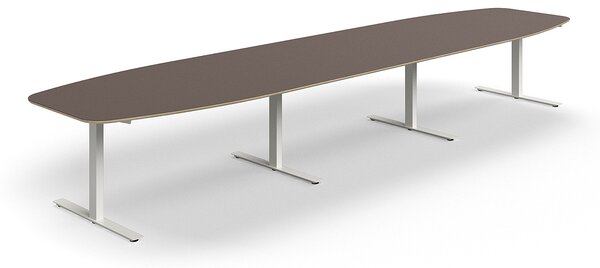 AJ Produkty Jednací stůl AUDREY, 4800x1200 mm, bílá/šedohnědá