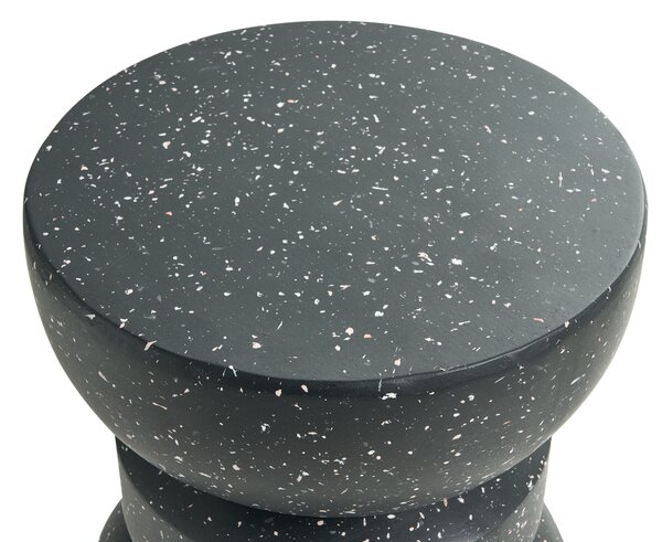 Odkládací stolek FALIRO 37 cm 37 cm Terrazzo efekt Černé terrazzo