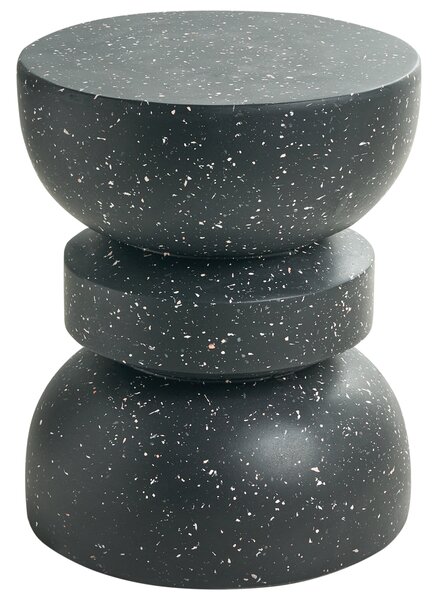 Odkládací stolek FALIRO 37 cm 37 cm Terrazzo efekt Černé terrazzo